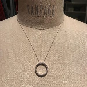 Diamond eternity circle necklace